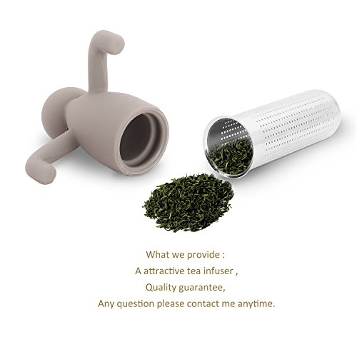 Tea Infuser,Artsdome Stainless Steel Tea Strainer with Smiling Face Zombie Silicone Handle for Tea Lover (1)