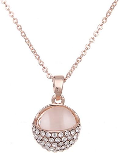 Hemss High-Grade Opal Rhinestones Short Paragraph Clavicle Chain Pendant For Women