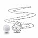 Eudora Harmony Bola Tree of Love 20mm Angel Caller Pendant Musical Chime Prayer Bell 30'' Necklace White