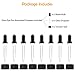 Cettkowns 8-Pack Glass Eye Pre-Assembled Droppers Included Glass Droppers, Black Bulb and Tamper Seal for 5ml (1/6 Ounce) Essential Oil Bottles