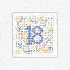 Heritage Crafts Carte D Anniversaire 18 Ans Kit De Point De Croix Amazon Fr Cuisine Maison