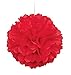 10pcs Red Tissue Hanging Paper Pom-poms, Hmxpls Flower Ball Wedding Party Outdoor Decoration Premium Tissue Paper Pom Pom Flowers Craft Kit