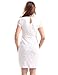 HOSBY Women White Summer Short Sleeve Scoop Neck Lace Dress Small