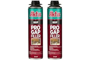 Akfix 805P PRO Gap Filler Foam Sealant (2x24 Oz.) -Expanding Insulating Sealant, Low Expansion Foam for Sound & Heat Insulation, Window & Door | Gun Use, Gun NOT Included | 24 Oz. 2 Pack