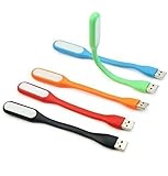 Brilex 5PCS Flexible USB LED Light Lamp 180 Degree Adjustable Portable Lamp for Power Bank PC Laptop Notebook Computer and Other USB Devices