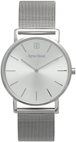 38mm Ultra Slim Case Minimalist Dress Watch for Men & Women Fashion Wristwatch Classic Elegant Timepiece by Byron Bond