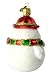 Old World Christmas Round Snowman Glass Blown Ornament