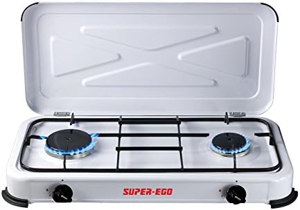 SUPER EGO SEH024800 Cocina gas portátil, Blanco, 60x10x30 cm
