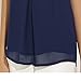 EFINNY Women Summer Chiffon Sleeveless Blouse Tank Shirt Dark Blue M