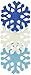 Dimensions Feltworks Laser Cut Snowflakes, Blue, Light Blue & White 6/Pkg