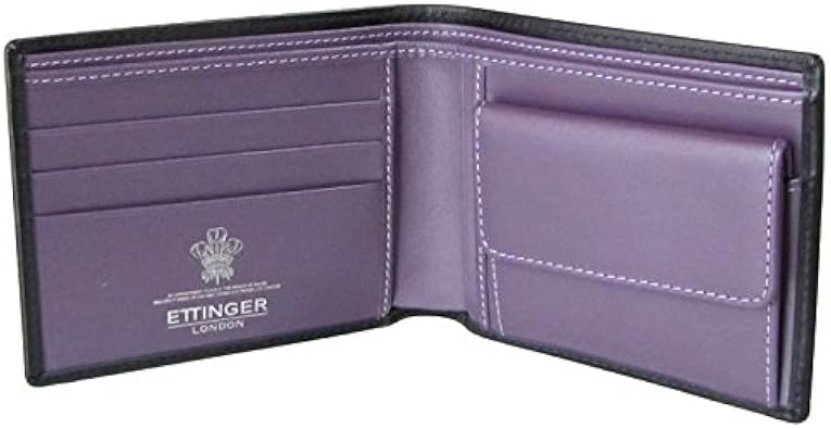 Ettinger エッティンガー 二つ折り財布 メンズ ロイヤルコレクション St 141jr Black ブラック パープル 並行輸入品 財布 Amazon