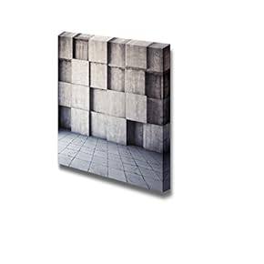 Canvas Prints Wall Art - Abstract Geometric Concept Art of The Concrete | Modern Home Deoration/Wall Art Giclee Printing Wrapped Canvas Art Ready to Hang - 12" x 12"