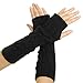 GUAngqi Women's Crochet Long Fingerless Gloves with Thumb Hole