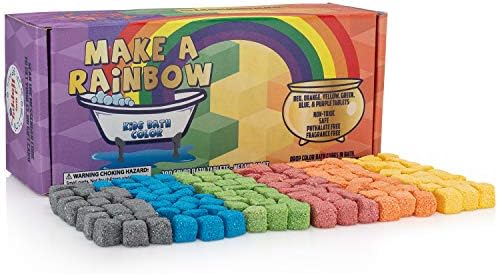 Bath Color Tablets for kids: Mini bath bombs with water color learning for boys and girls. Educational toys for your 3, 4, 5, 6, or 7 year old kid. Great Bath Bombs Gift Set for any age