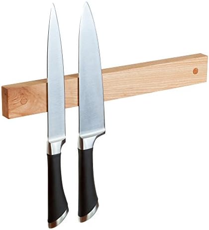 Powerful Magnetic Knife Strip, Holder Made in USA (Maple, 14 inches)