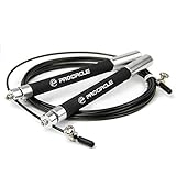 PROCIRCLE Speed Jump Rope - Aluminum - Adjustable With Ball Bearing - Workout for Double Unders, Exercise, WOD, Outdoor, MMA & Boxing Training