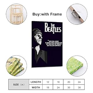 XYDQ Poster sur toile avec citations des Beatles – Art mural – Décoration moderne pour chambre de famille – 50 x 75 cm - Les Beatles, Paul McCartney, John Lennon, RIngo Starr, George Harrison XYDQ Poster sur toile avec citations des Beatles - Art mural - Décoration moderne pour chambre de famille - 50 x 75 cm – Image 2
