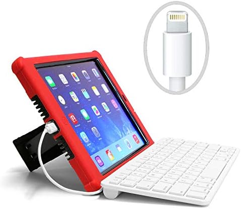Hitek iPad Wired Keyboard, MFI Certified, Made for K-12 Schools State standardized Testing. Compatible with 2018 & 2017 iPad, 6th & 5th Generation, All iPad Airs and Pro Tablets
