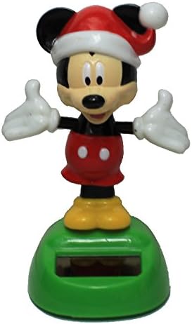 Christmas Mickey Mouse Solar Bobbler