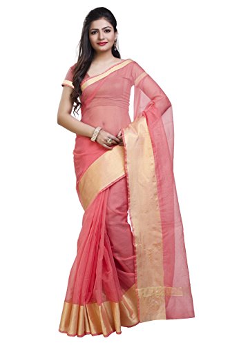 Rajnandini Women's Kota Doria Cotton With Zari Border Saree(JOPLSRS1022__Free Size)