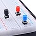 Cylewet 70Pcs 6×6×8mm Momentary Tactile Tact Push Button Switch with Button Caps of 7 Color for Breadboard Arduino (Pack of 70) CYT1115