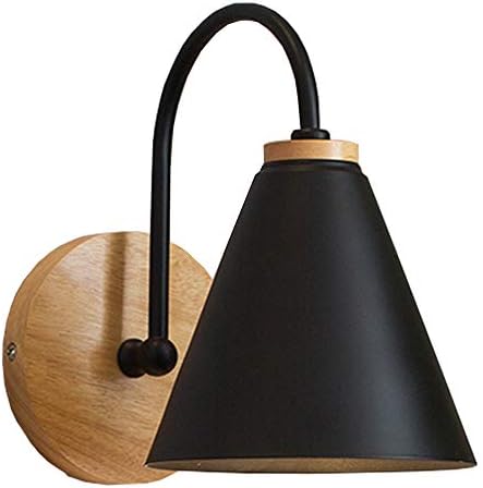 Wall Lighting Fixtures Simple Wall Lantern, Nordic Wall Lamp Sconce, Black/white Bedside Bedroom Living Room Children's Room Corridor Decoration Reading Wall Sconce Lighting (Color : Black)