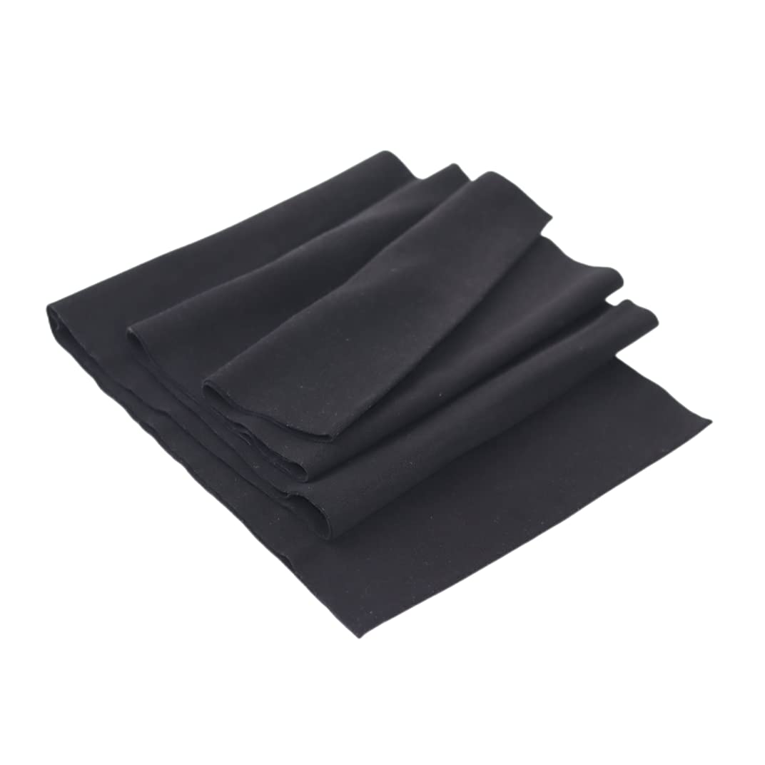 TinaKim Ribbing Fabric Trim, for T-Shirt Cuffs Neckline Waistband Material Summer Thin Clothing Sewing (53 Black, 160x20cm)