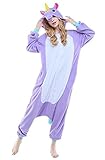 Adult Unicorn Onesie Kigurumi Animal Costume (XL(177-185CM), New Purple Unicorn)
