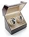 Heiden Battery Powered Double Watch Winder in Cherrywood
