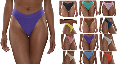 Sexy basics women s 6-pack & 12 pack active sport thong panti…