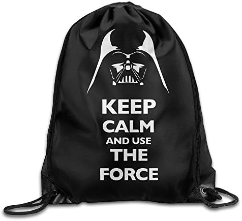 YYHU Keep Calm And Use The Force Drawstring Backpack Bag Sack Bag - Great For Travel And Everyday Life