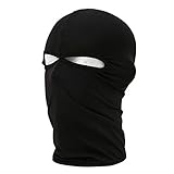 Norbi Outdoor Cycling Bike Full Cover 2 Holes Face Mask Head Neck Balaclava Hijab Caps Black