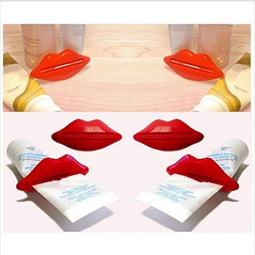 DishyKooker 2Pcs Sexy Lip Bathroom Toothpaste Cream Squeezer Tube Dispenser Home Tube Rolling Holder Squeezer Toothpaste Cream Squeezer Show
