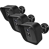 Frienda 360 Degree Adjustable Wall Mount Bracket and Silicone Protective Skin for Blink XT2 Blink XT Indoor/Outdoor Security Camera (3, Black)