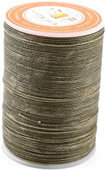 0.45 mm Round Waxed Thread Leather Craft Hand Sewing DIY (Yellow Oliver)