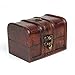 Small Size Vintage Wood Lock Jewelry Storage Box Necklace Treasure Storage Organizer Holder