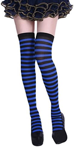 Women's Striped Stockings Knee High Socks Christmas Costume Accessories