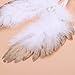 chinatera Newborn Angel Feather Wings Photography Props with Crystal Leaves Headband (Gold