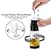 Salad Dressing Shaker Elegant Life Come with Mixer and Measure Marking BPA FREE Glass Salad Dressing Container (Black)