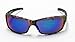 VertX Mens Sport Camouflage Sunglasses Fishing Hunting Outdoor Free Micorfiber Camo Pouch – Brown Forrest Camo Frame – Blue Lens