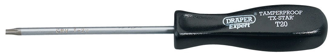 Draper 34116 Expert Quality Tx-Star T20T Tamperproof Security Screwdriver, 100mm , Blue