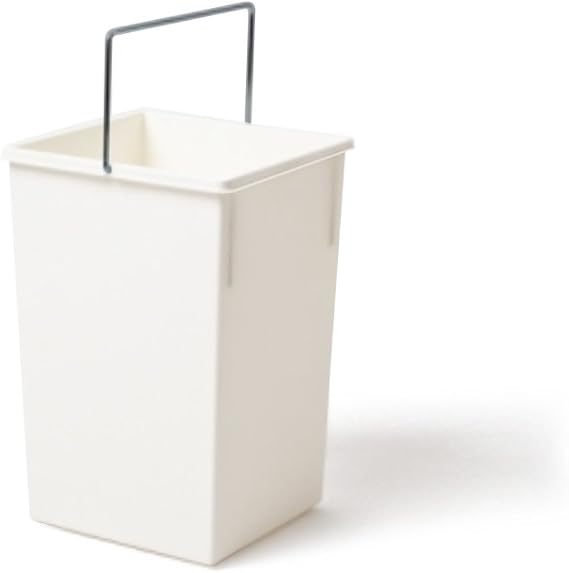 Hailo White 1045119 Replacement Bin 15 Litres with Metal Handle for Tandem/Replacement Part