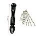 Precision Pin Vise Model Hand Drill Set with Micro Twist Drill Bits, NLEADER Pin Vise Drill for Resin Jewelry Walnut Amber Beeswax Olive Buddha Beads Ivory Nut Plastic 11 pcs
