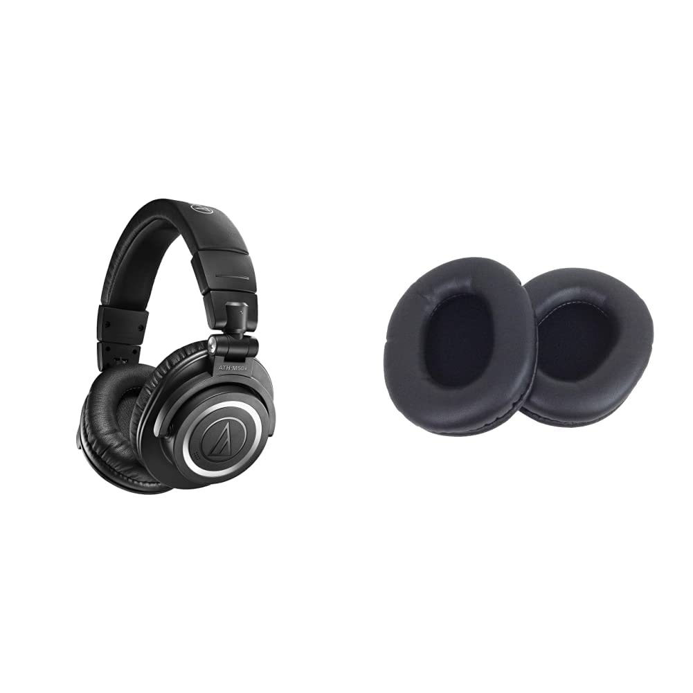 オーディオテクニカ ワイヤレスヘッドホン ATH-M50xBT2 & オーディオテクニカ 交換用 イヤーパッド HP-M50xBK商品画像