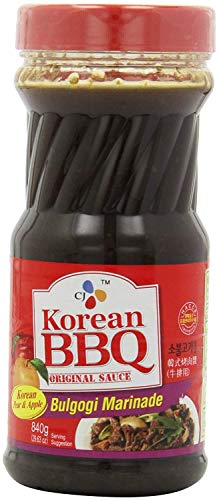 CJ Bulgogi Marinade Korean BBQ Sauce, 29.63 Ounce Bottles (Pack of 4) New Version