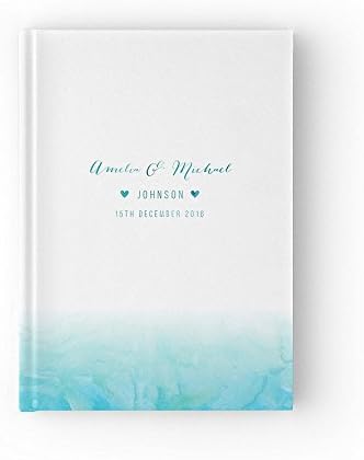Beach Wedding Guest Book Watercolor, Watercolor Guest Book, Blue Wedding Guest Book, Blue Guest Book, White Guest Book