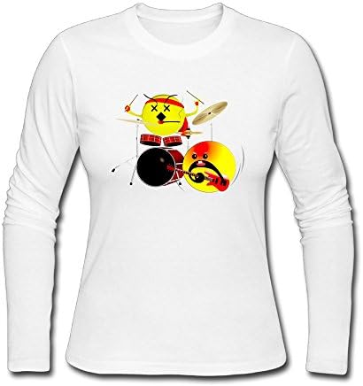 Qear Concert Tour Women's Long-sleeved Round Neck T-shirts White XXL