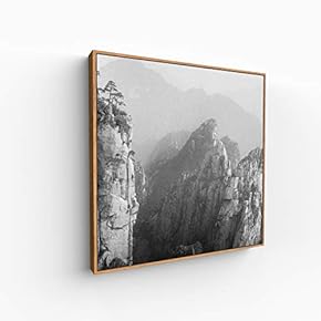 Canvas Wall Art for Living Room, Bedroom Monochrome Building Framed Canvas Prints for Home Decoration Ready to Hang - 16x16 inches
