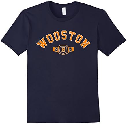 Mens Wooston Baseball Navy Blue Championship Belt T-Shirt Large Navy