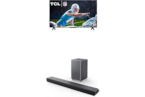 TCL 43-Inch Class S5 UHD 4K LED Smart TV with Fire TV (43S551F, 2024 Model) S55H S Class 2.1 Channel Sound Bar with Dolby Atmos